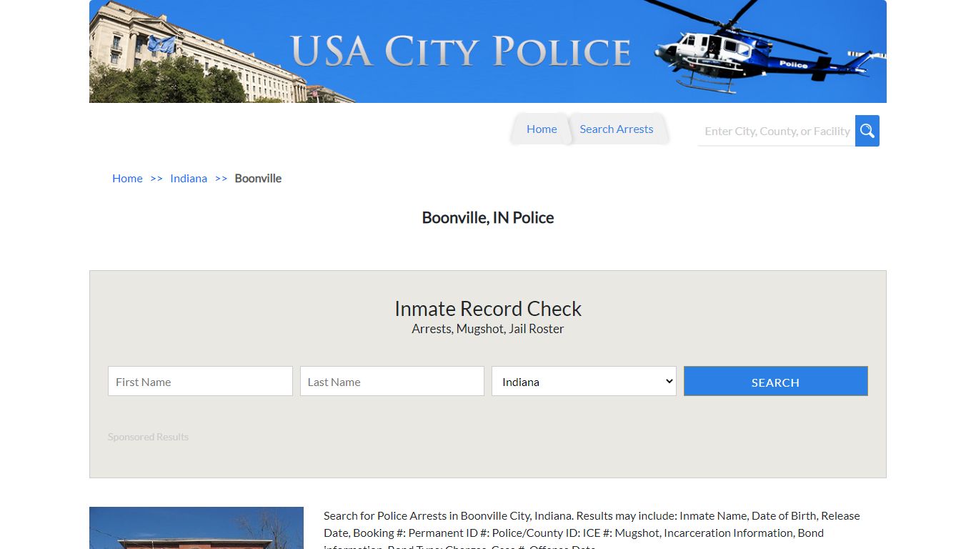 Boonville, IN Police | Jail Records